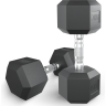 Гантель гексагональная UNIX FIT обрезиненная 15 кг DBHEX15