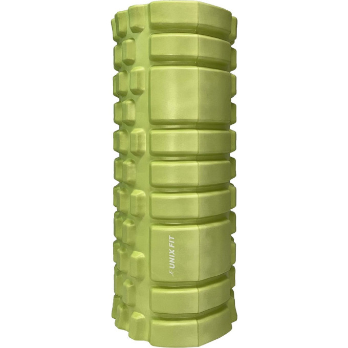 Ролик массажный для йоги и фитнеса UNIX FIT 45 см, зеленый FRU45CMGN